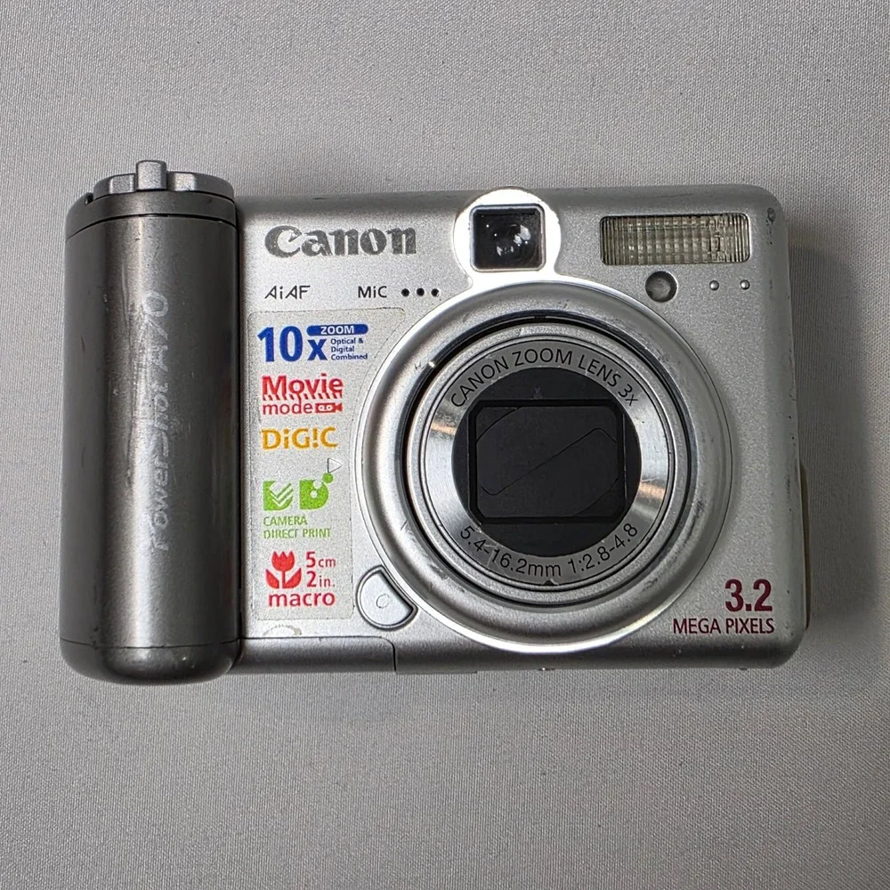 Canon PowerShot A70 Digital‎ Camera 3.2MP 3x Optical Zoom Vintage Y2K PARTS ONLY
